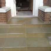 Brown Limestone Steps